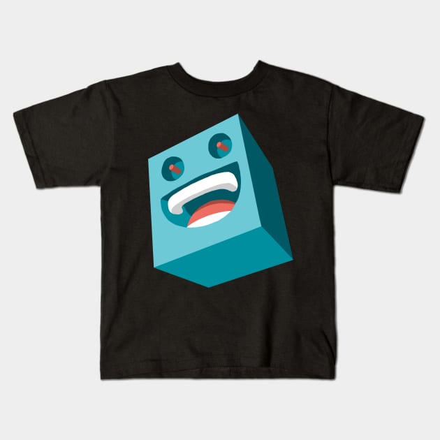 Block head Kids T-Shirt by JayWillDraw